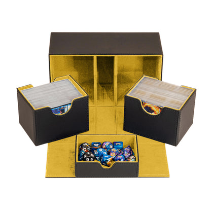 Gold Interior Sideloader 200 - Durable Double Deck Box with Dice Tray