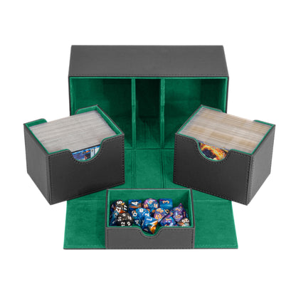 Green Interior Sideloader 200 - Durable Double Deck Box with Dice Tray