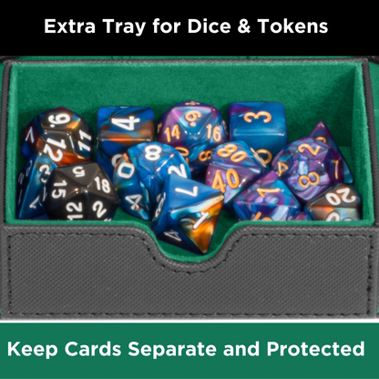 Green Interior Sideloader 200 - Durable Double Deck Box with Dice Tray