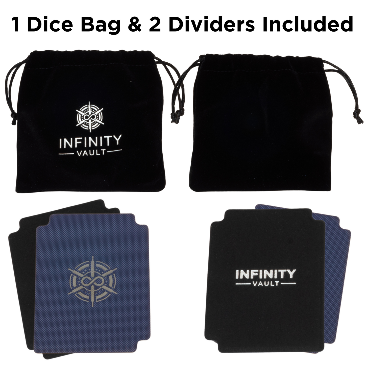 Two 100 Card Deck Boxes with Dice Bag - MTG Deck Box Commander Friendly - Protect 200+ Double Sleeved Cards (Blue Interior)