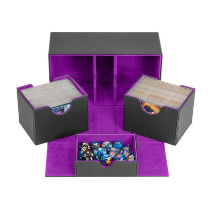 Purple Fire Interior Sideloader 200 - Durable Double Deck Box with Dice Tray